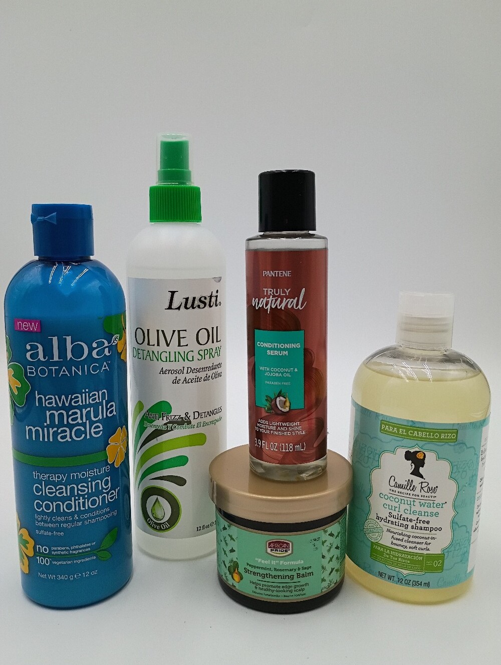 Hair Care Bundle 5pc Shampoo, Conditioner, Detangler, Serum, Balm. Read/ Photos
